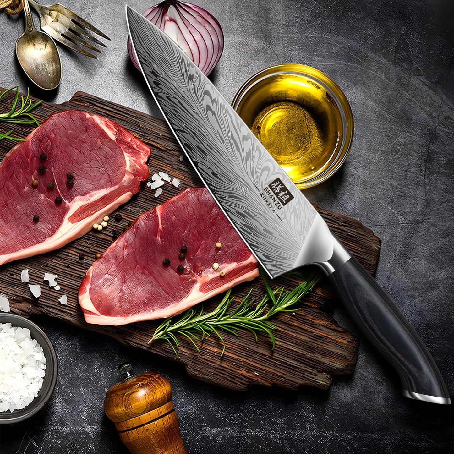 SHAN ZU Fillet Knife 7 Inch, Powder Steel Boning Knife High Carbon Japanese Filleting Knife, Ultra Sharp Deboning Knife for Meat Cutting, Fish Knife with Ergonomic Pakkawood Handle