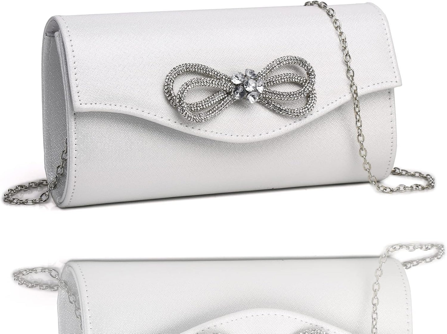 MUDUO Elegant Glitter Evening Bag Clutch Purses for Women Cocktail Party Wedding Bling Sequin Handbag Clutches