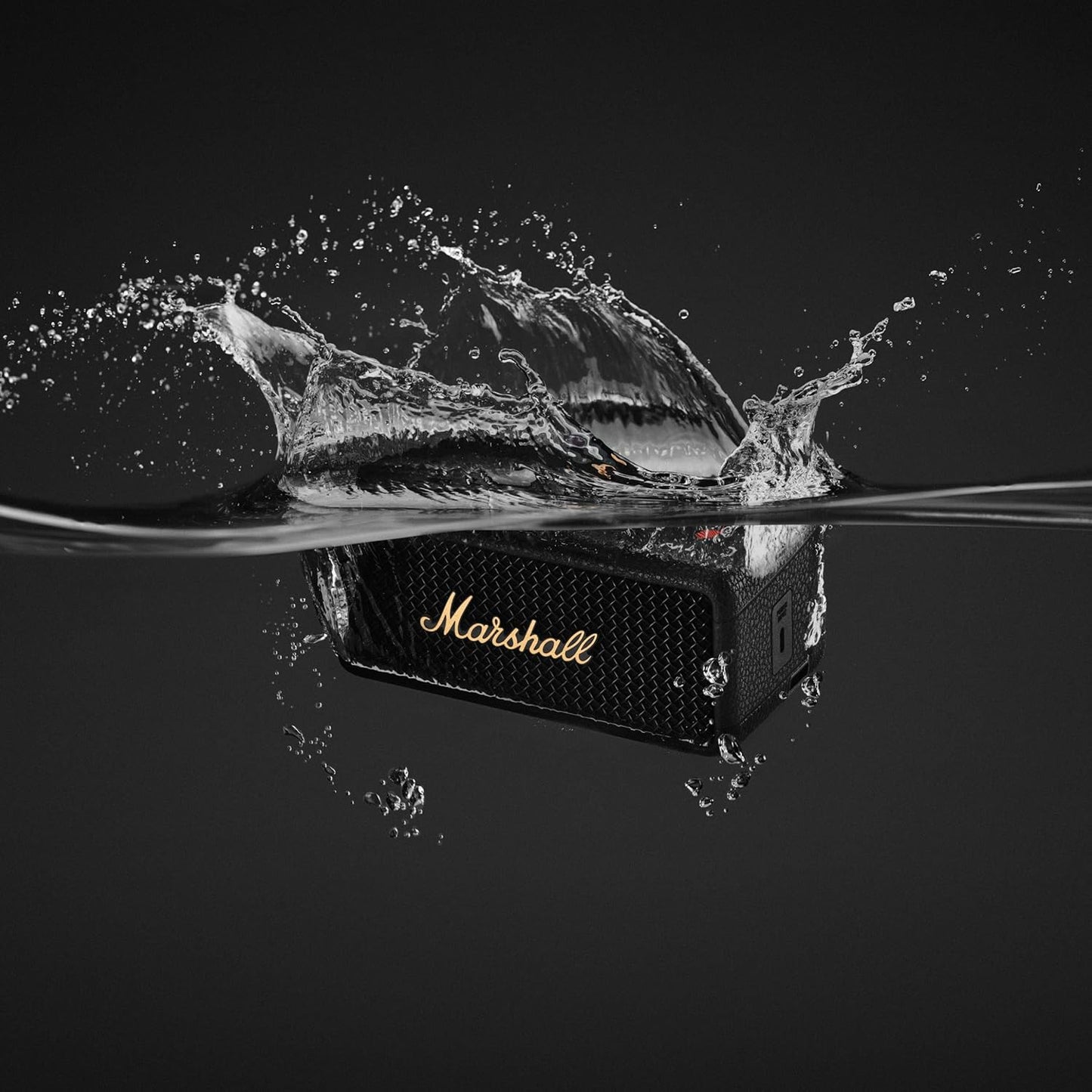 Marshall Emberton III Portable Bluetooth Speaker, Wireless, IP67 Rating Dust & Water Resistant, 32+ Hours Playtime, Quick Charge - Black & Brass