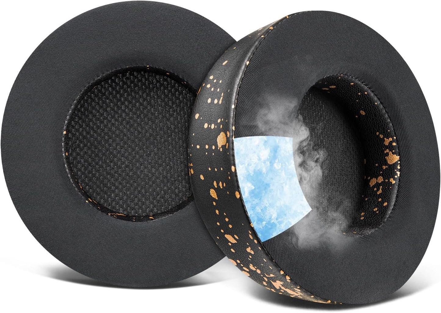 SOULWIT Cooling Gel Ear Pads Replacement for Corsair Virtuoso RGB Wireless XT SE Gaming Headset, Earpads Cushions with High-Density Noise Isolation Foam, Added Thickness - Black