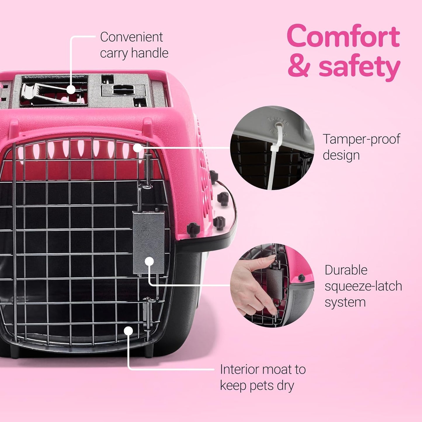 Petmate Two-Door Small Dog Kennel & Cat Kennel (Top Loading or Front Loading Pet Carrier, Great for Small Animals, Made with Recycled Materials, 24 inches in Length) For Pets up to 15 Pounds