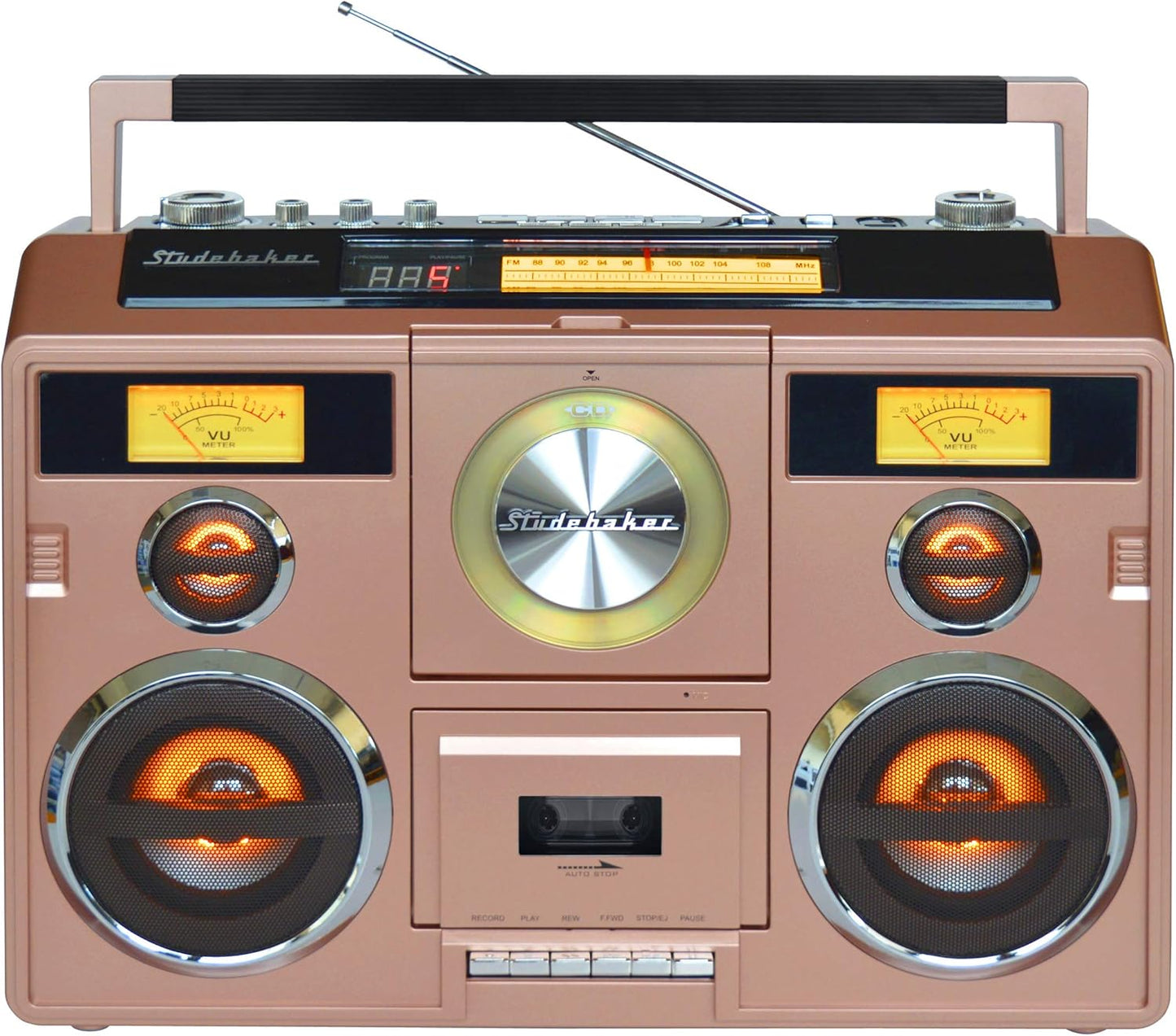 Sound Station Portable Stereo with Bluetooth/CD/AM-FM Radio/Cassette Recorder (Silver)