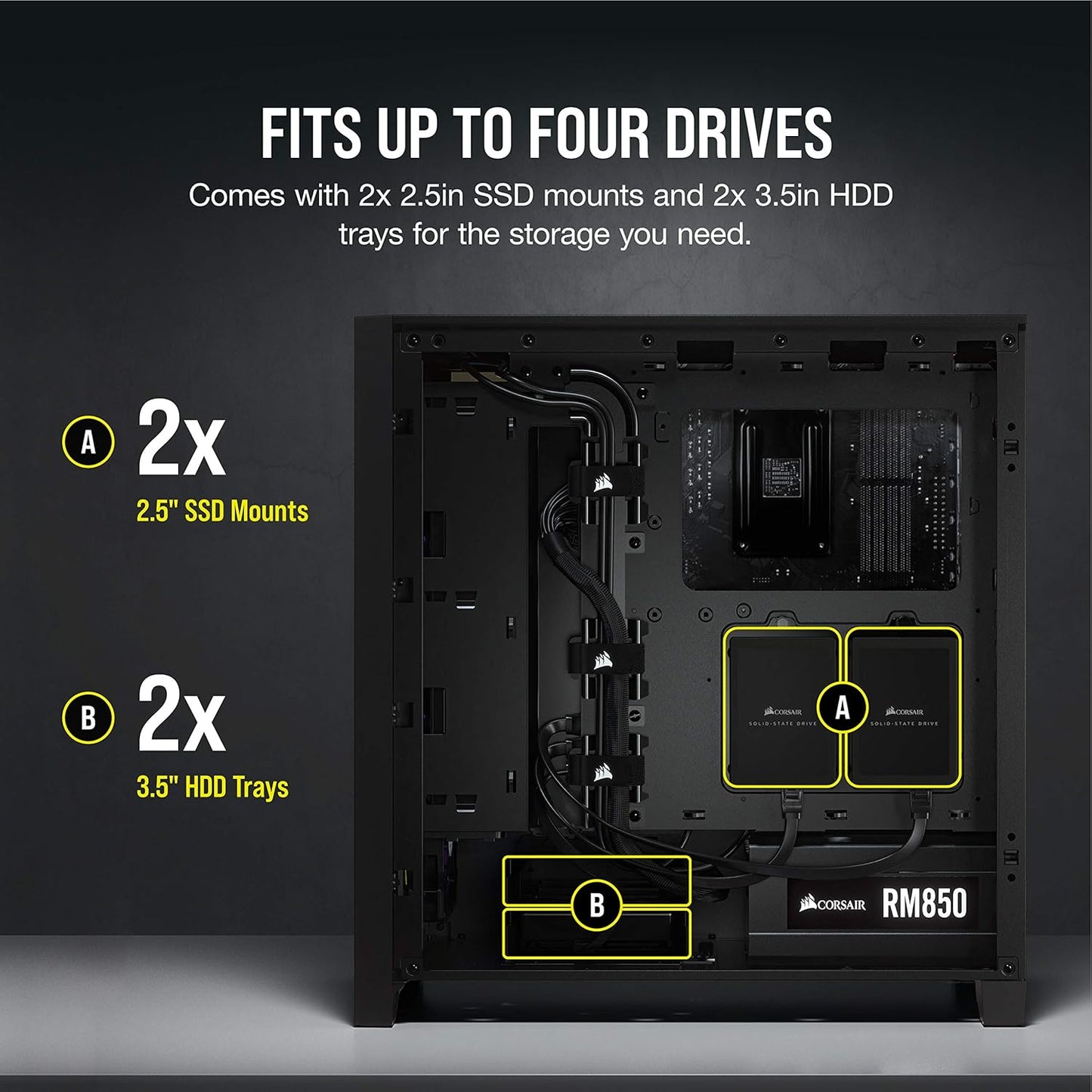 CORSAIR 3000D Airflow Mid-Tower PC Case – 2X SP120 Elite Fans – Four-Slot GPU Support – Fits up to 8X 120mm Fans – High-Airflow Design – Black