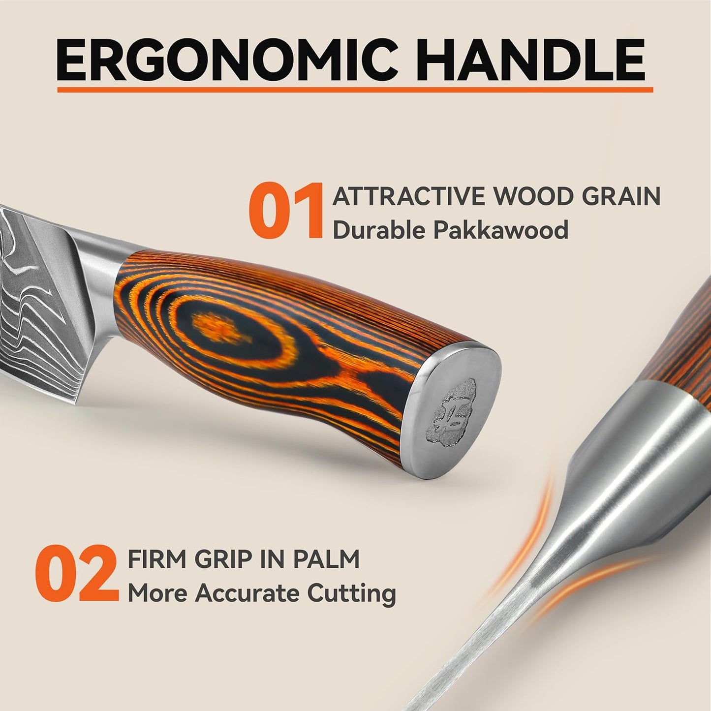 TUO Boning Knife - Razor Sharp Fillet Knife - High Carbon German Stainless Steel Kitchen Cutlery - Pakkawood Handle - Luxurious Gift Box Included - 7 inch - Fiery Phoenix Series