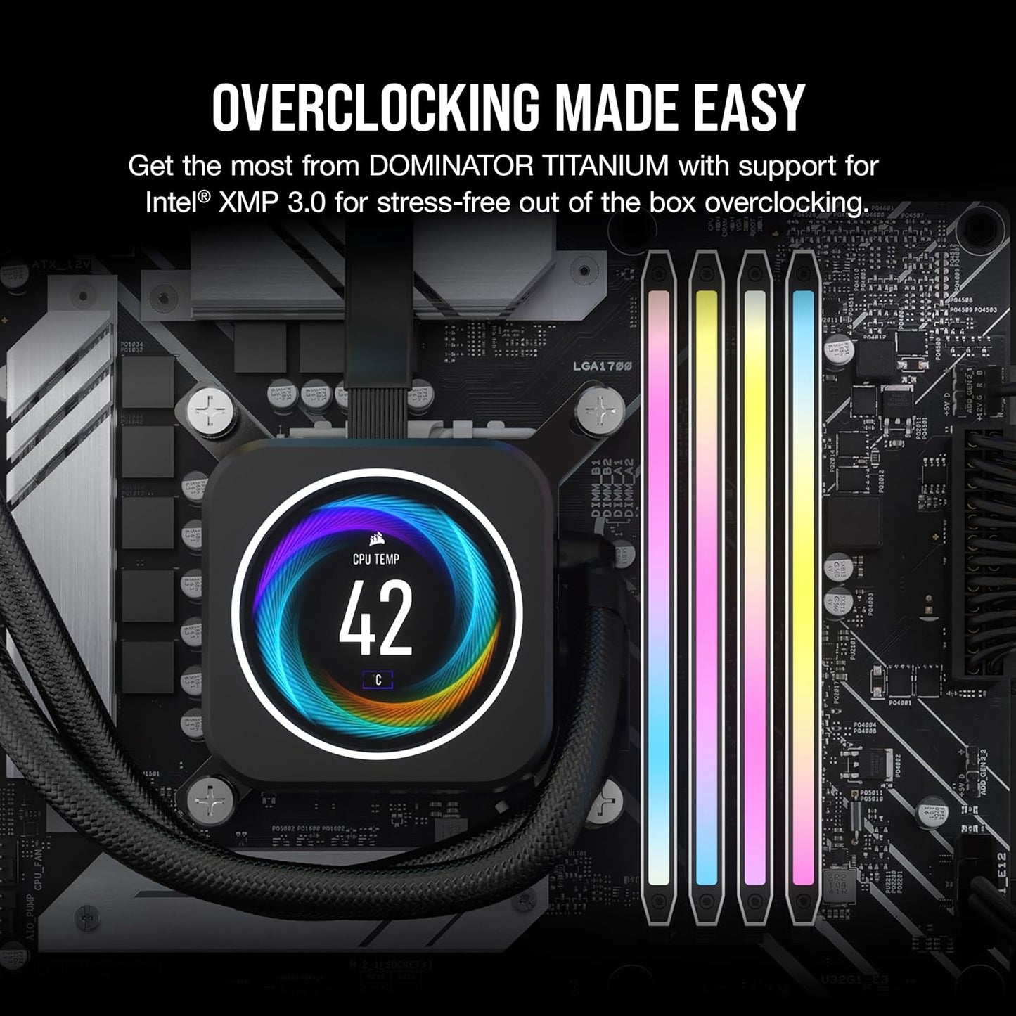 CORSAIR Dominator Titanium RGB DDR5 RAM 96GB (2x48GB) 6000MHz CL30-36-36-76 1.40V AMD Expo Intel XMP 3.0 Desktop Computer Memory – White (CMP96GX5M2B6000Z30W)