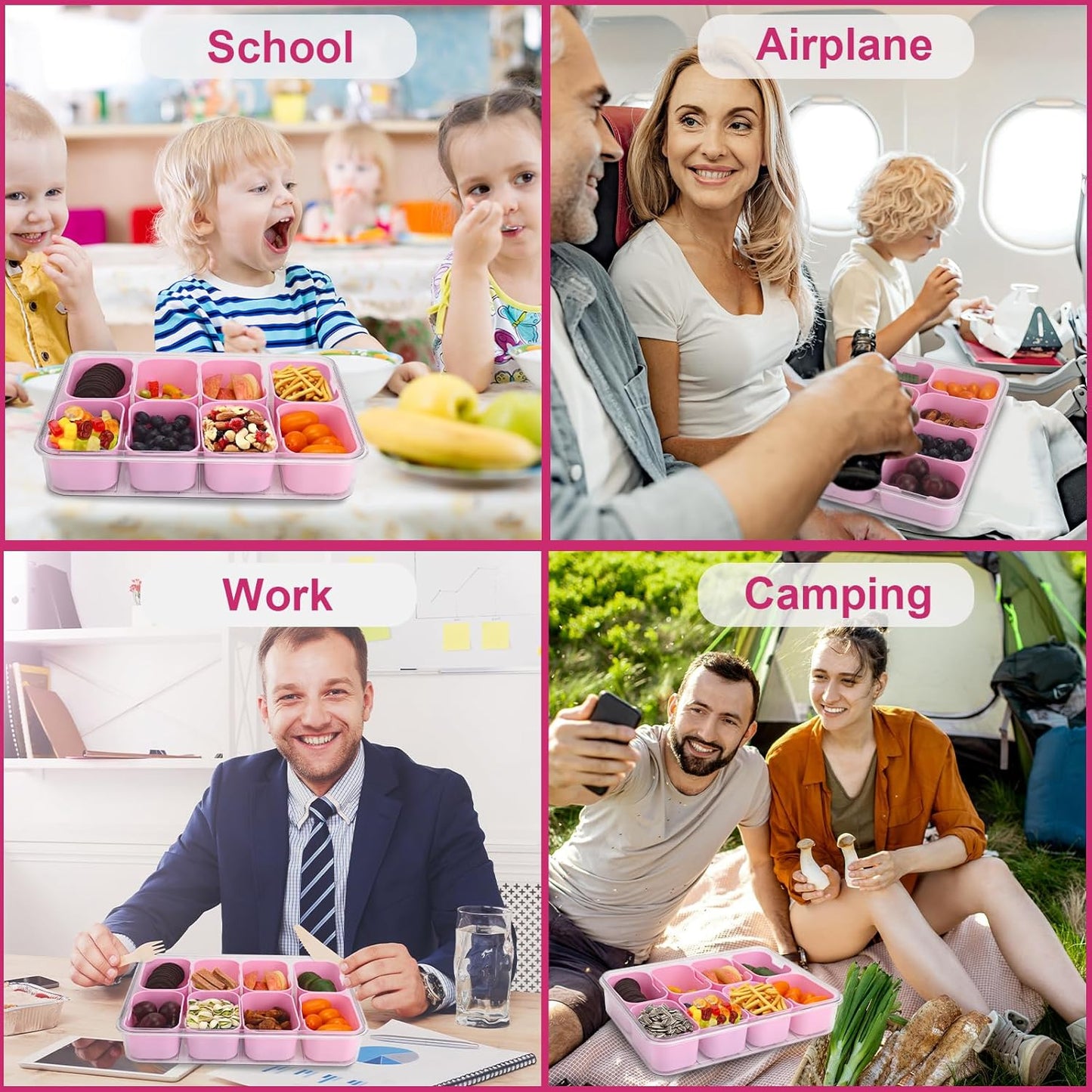 Purilite Select Clear Compartmentalized Snack Box