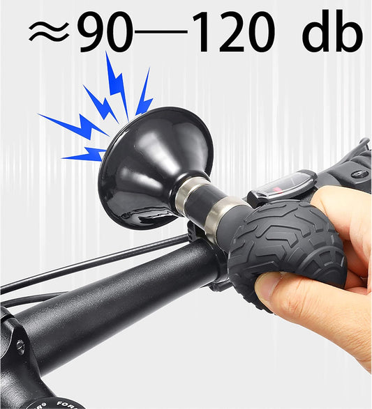 KEWAYO 120 db Classic Clown Bugle Horn, High-Decibel Metal Bike Horn Bicycle Bell for Road Bike, MTB, Folding Bike, Cruiser Bike, Vehicles Golf Cart - PuriLite