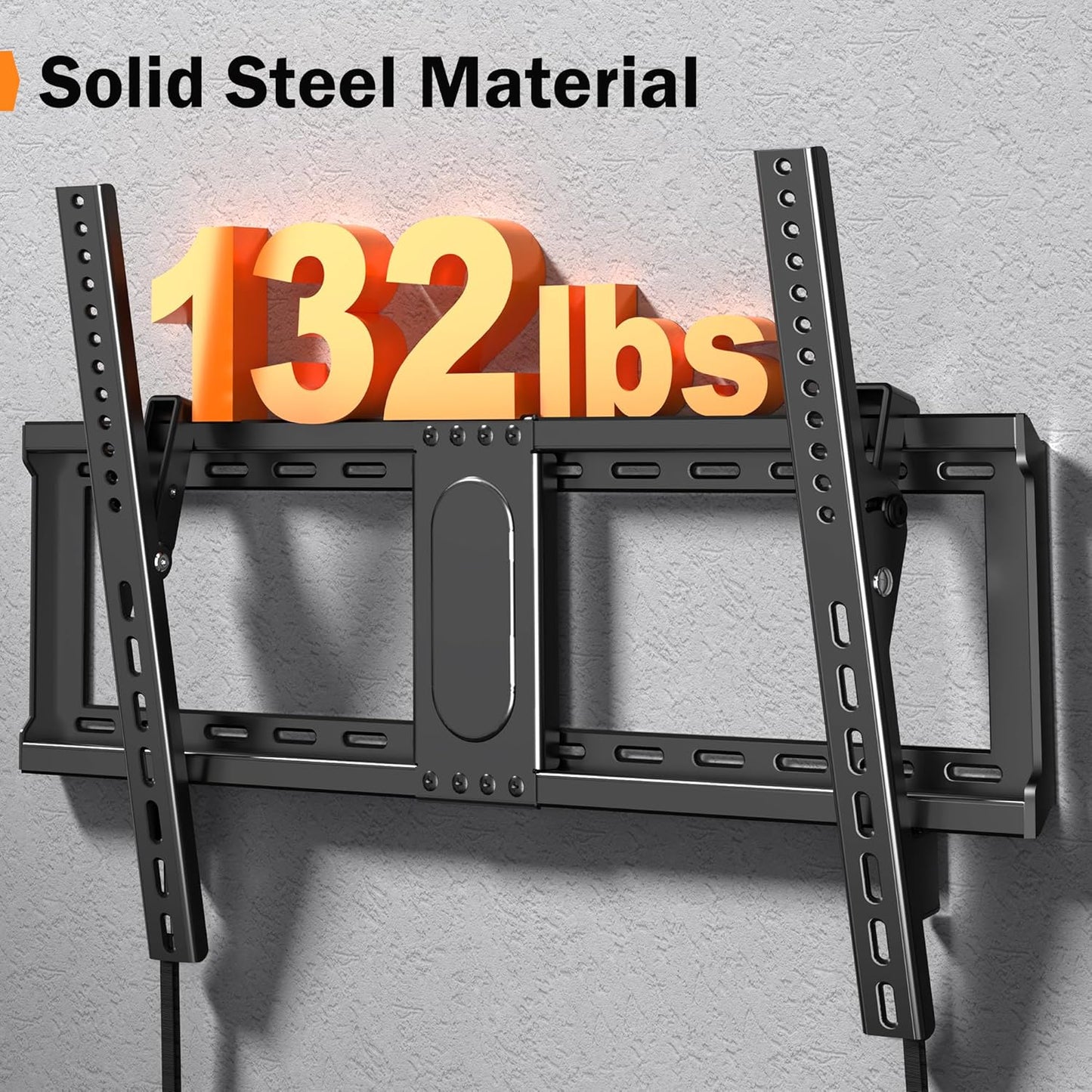 XINLEI Universal Tilt TV Wall Mount for Most 37-75 Inch TV, Fit 16", 18", 24" Stud Low Profile Wall Mount TV Bracket with Quick Release Lock, Holds up to 132 lbs, Max VESA 600 x 400mm MT5083