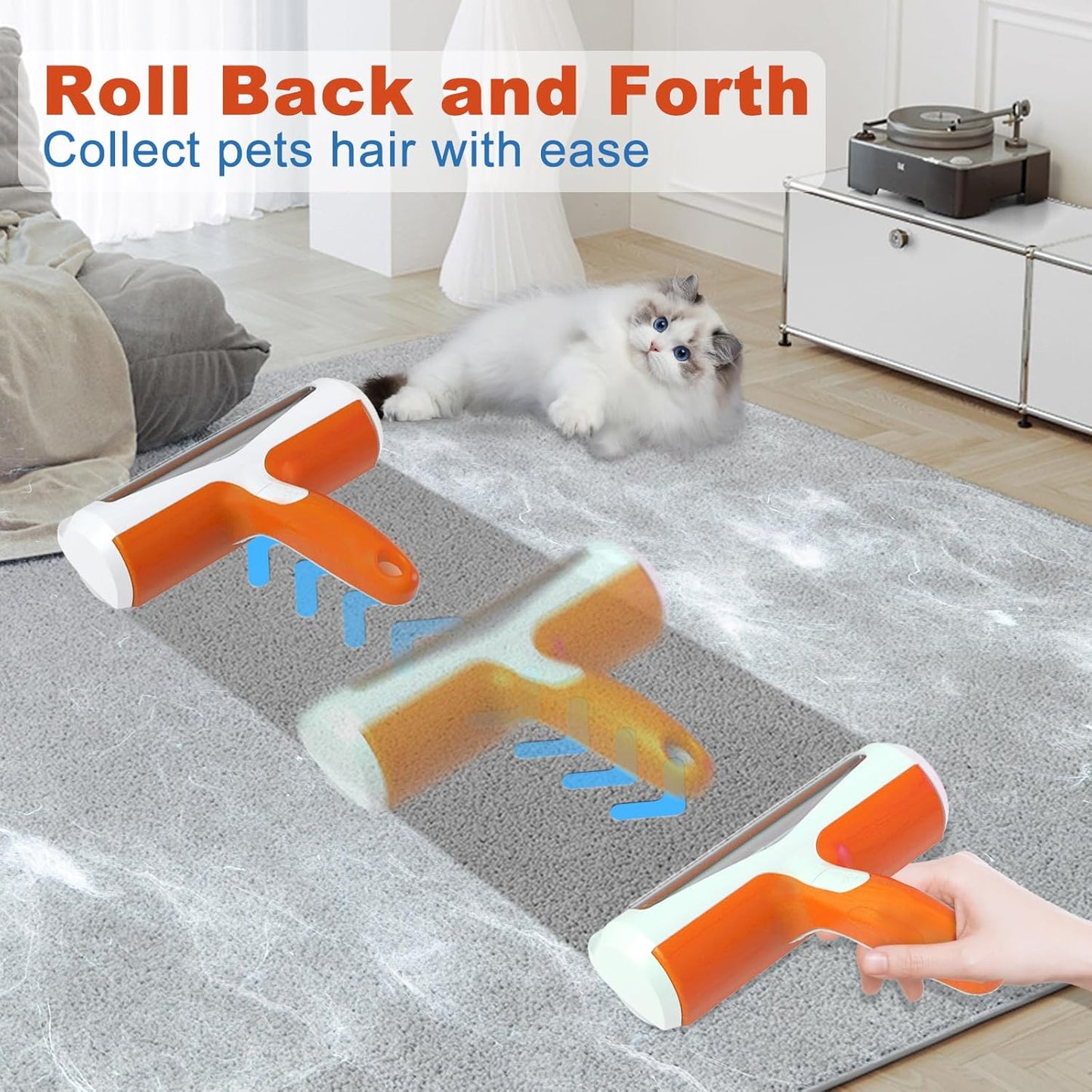 ACE2ACE Pet Hair Remover, Dog and Cat Hair Removal Brush, Reusable Lint Roller for Furniture, Couch, Rug and Bedding