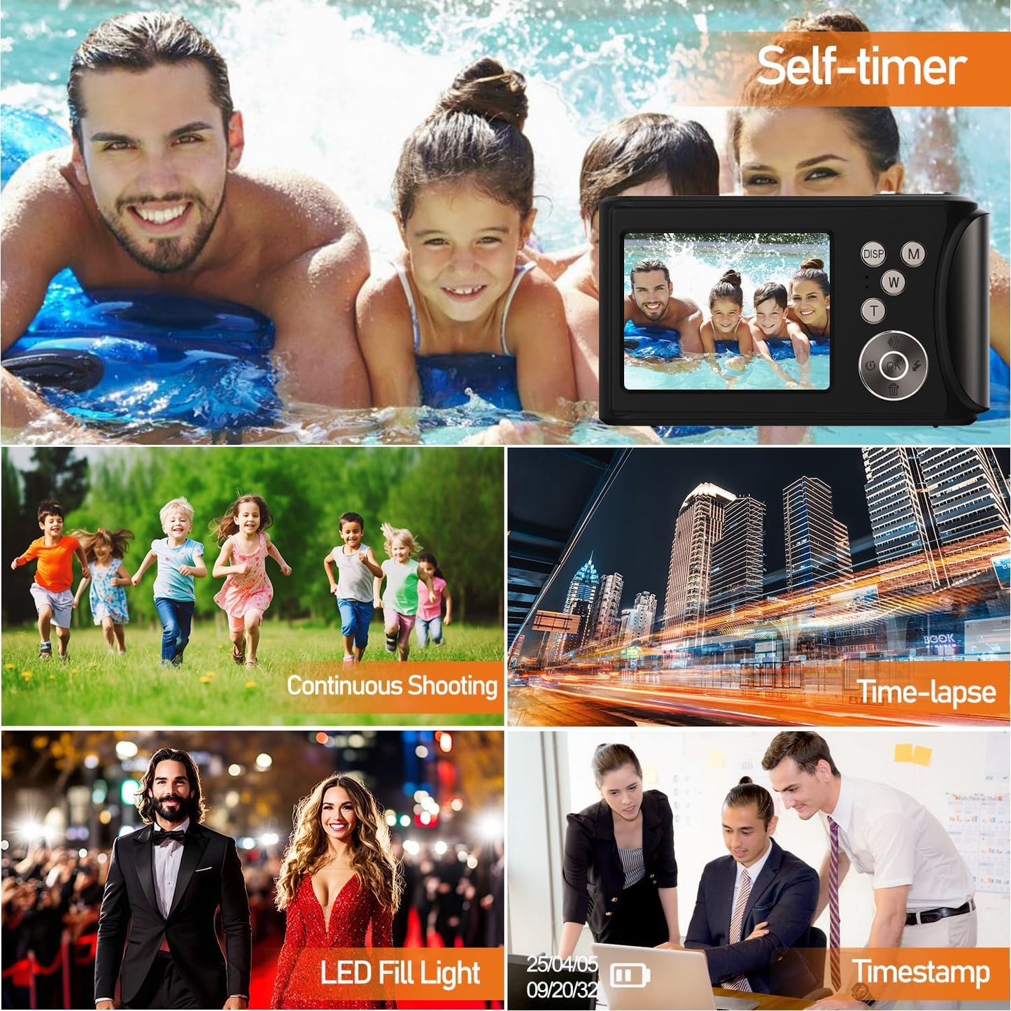 4K Digital Camera for Photography, 64MP Autofocus Vlogging Camera for YouTube, Anti-Shake, LED Screen, 18X Zoom, Point and Shoot Digital Camera for Teens Adult Beginner, 32GB High-Speed SD Card