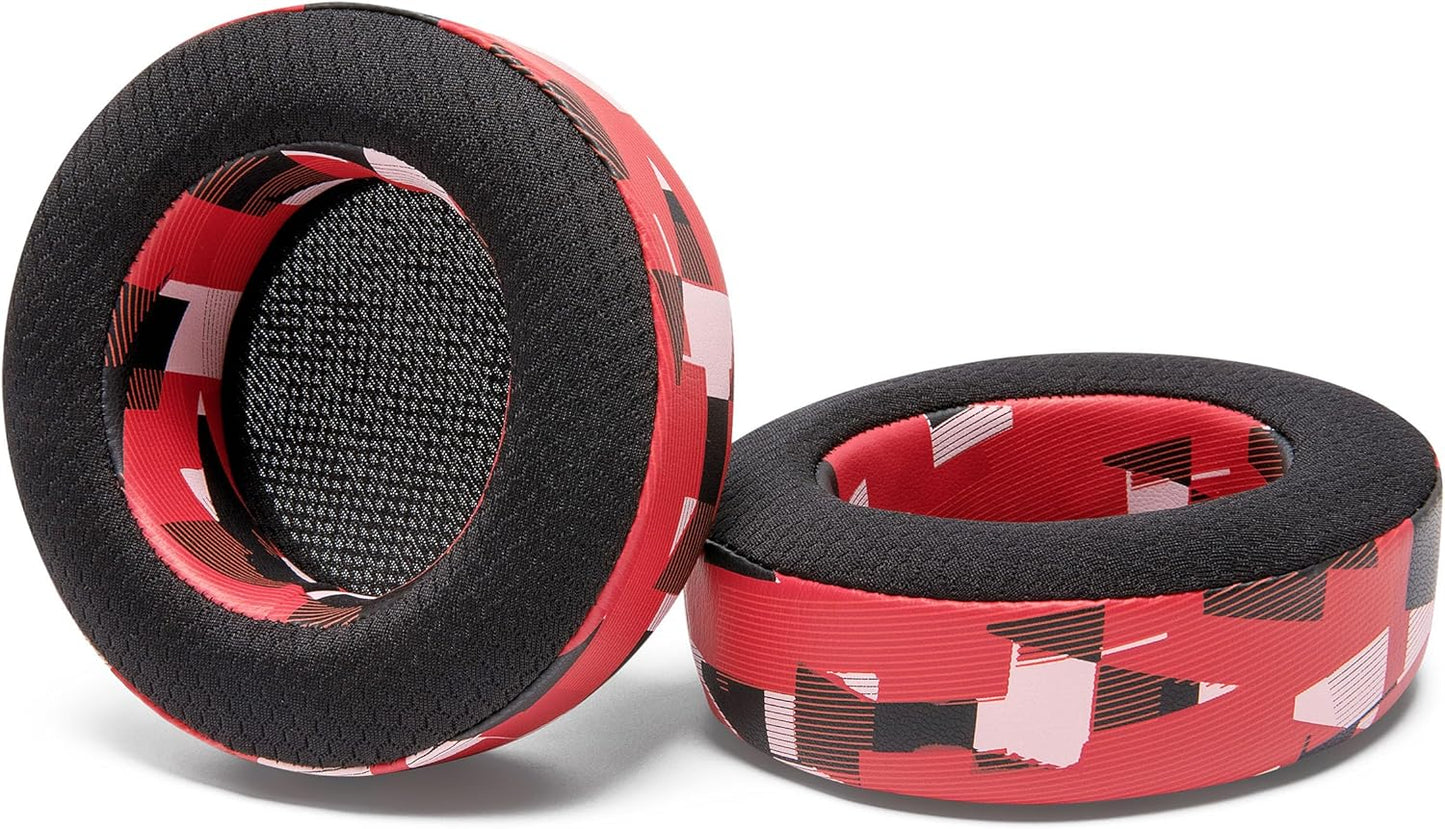 WC Freeze Virtuoso - Hybrid Fabric Cooling Gel Replacement Earpads for Corsair Virtuoso Gaming Headset, Made by Wicked Cushions, Improved Durability, Thickness and Sound Isolation |90s Black