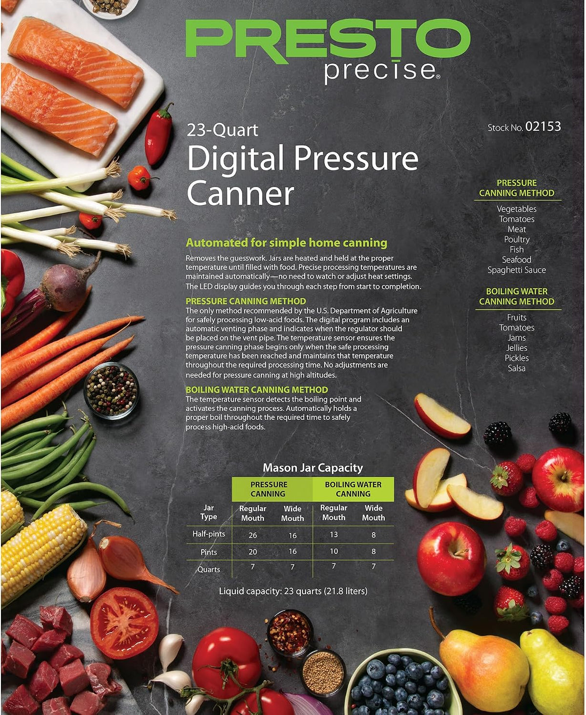 23-Quart Digital Pressure Canner | Automatic Temperature Control & LED Display