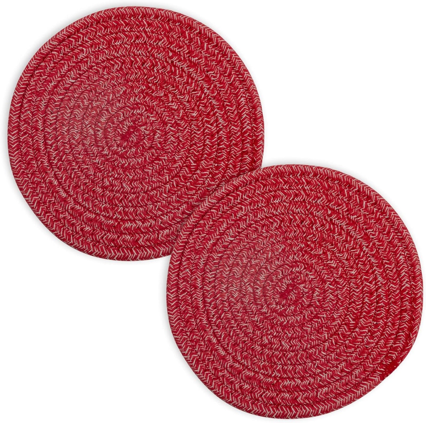 Trivets for Hot Dishes, Pots and Pans, 8 Inches Hot Pads 5 Pcs, Pot Holders for Kitchen, Heat Resistant Mat Protect Counter, Coasters Set Home Essentials Farmhouse Decor (Blue)