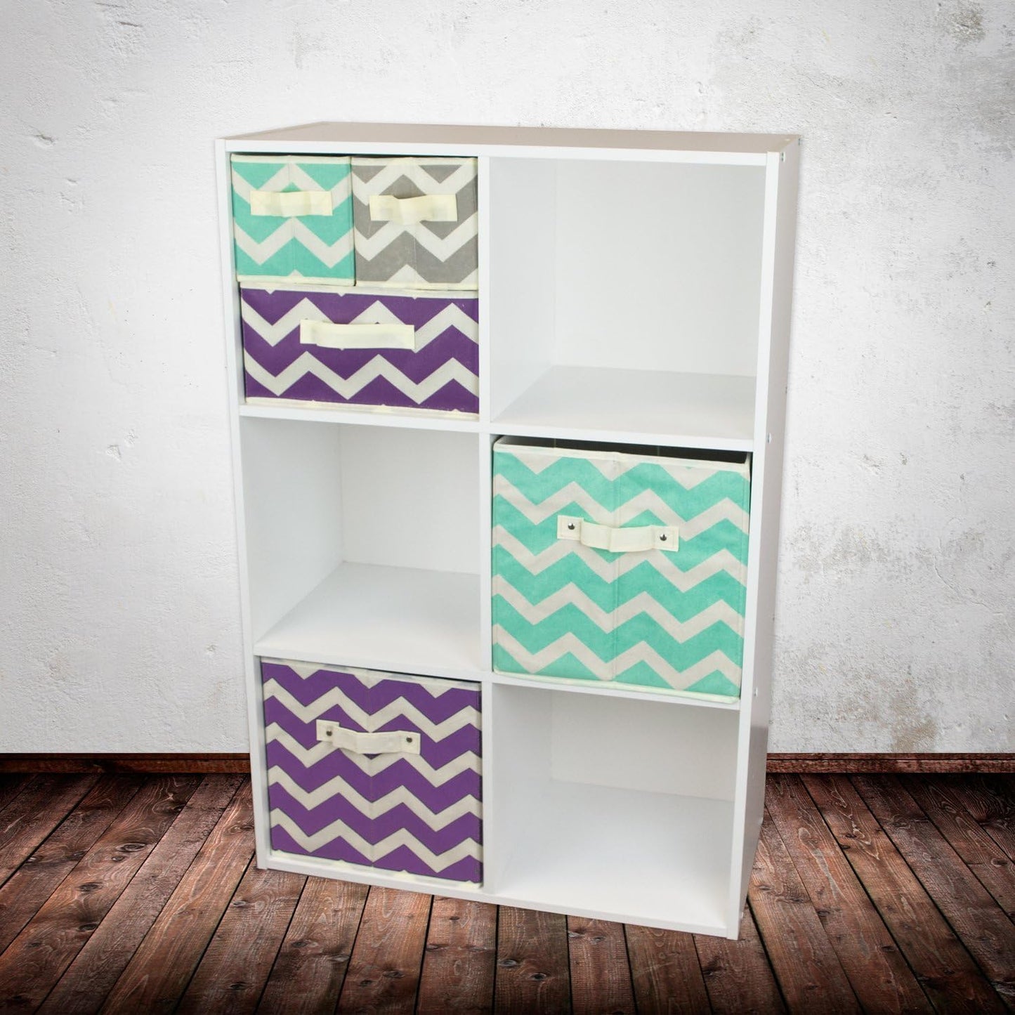 DII Foldable Fabric Storage Containers for Nurseries, Offices, Closets, Home Decor, Cube Organizers & Everyday Storage Needs, (Large - 11 x 11 x 11) Scroll Nautical Blue - Set of 2