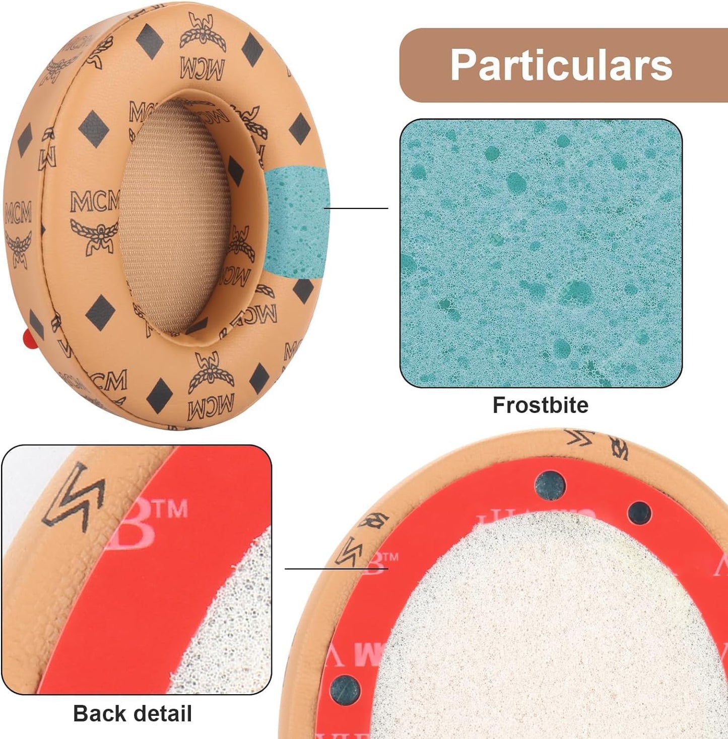 Studio 3 Ear Pads Cushions Replacement Earpads for Beats Studio 2 & Studio 3 Wired & Wireless Headphones,Ear Cushions Memory Foam Earpads with Soft Protein Leather Replacement Parts -White Floral