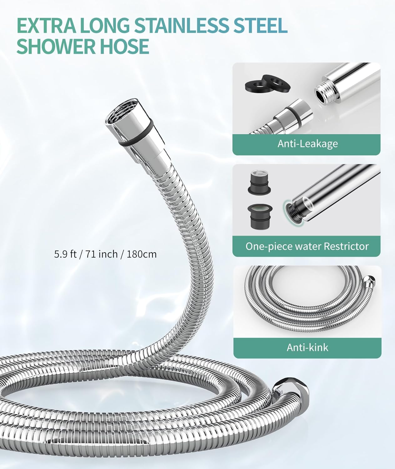Filtered Shower Head with Handheld, High Pressure 9 Spray Mode Chrome Showerhead with Filters,Detachable Shower Head,Water Softener Filters Beads for Hard Water -Remove Chlorine