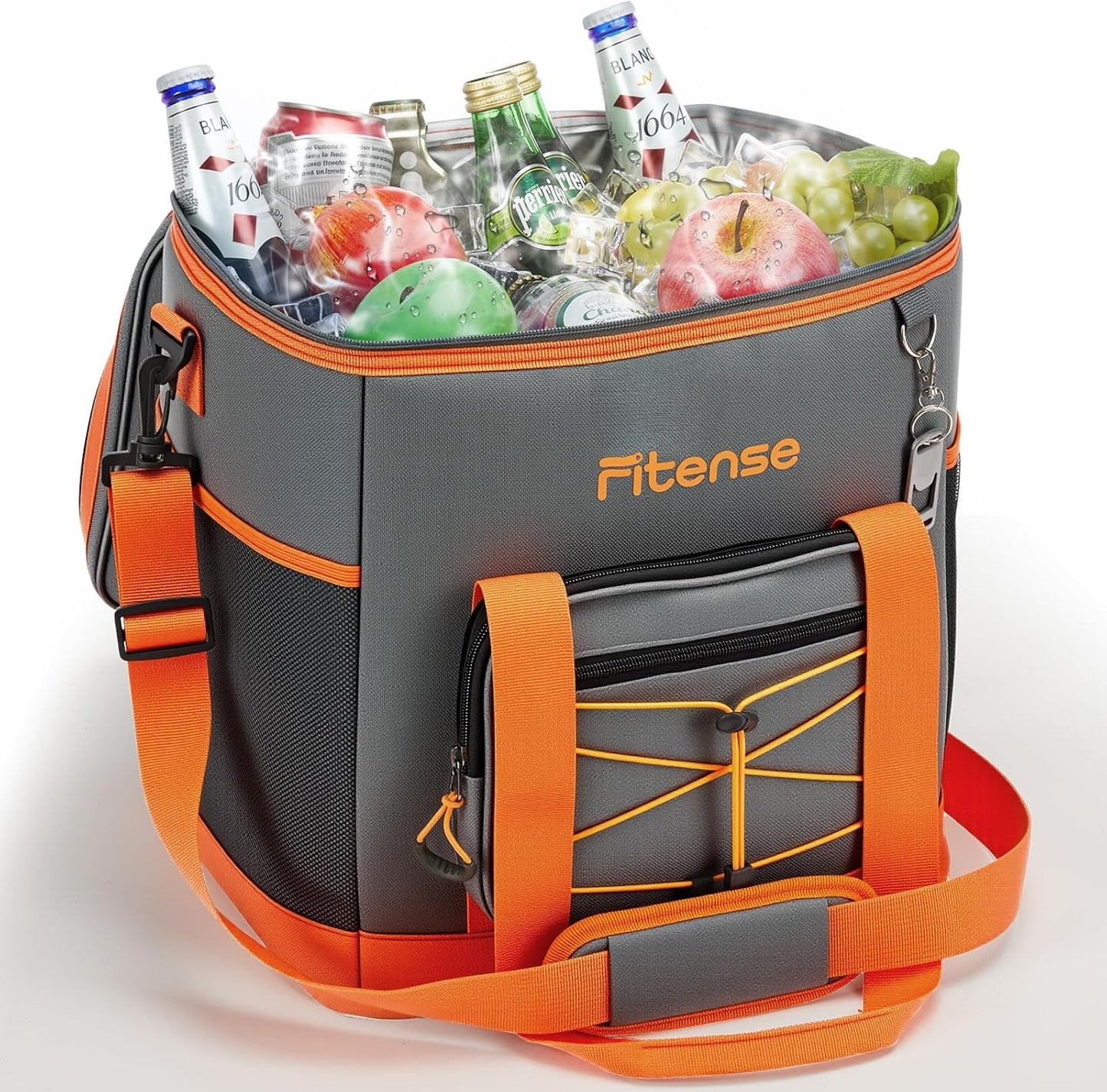 Fitense Soft Cooler Bag Insulated 50 Cans/33L, 27 Cans/20L Camping Cooler 4-Layer Leakproof, Collapsible Portable Lunch Cooler for Beach, Travel, Picnic, Grocery, Kayaking