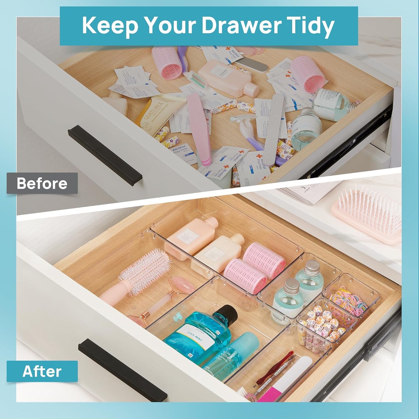 Purilite Select Clear Drawer Organizer Set