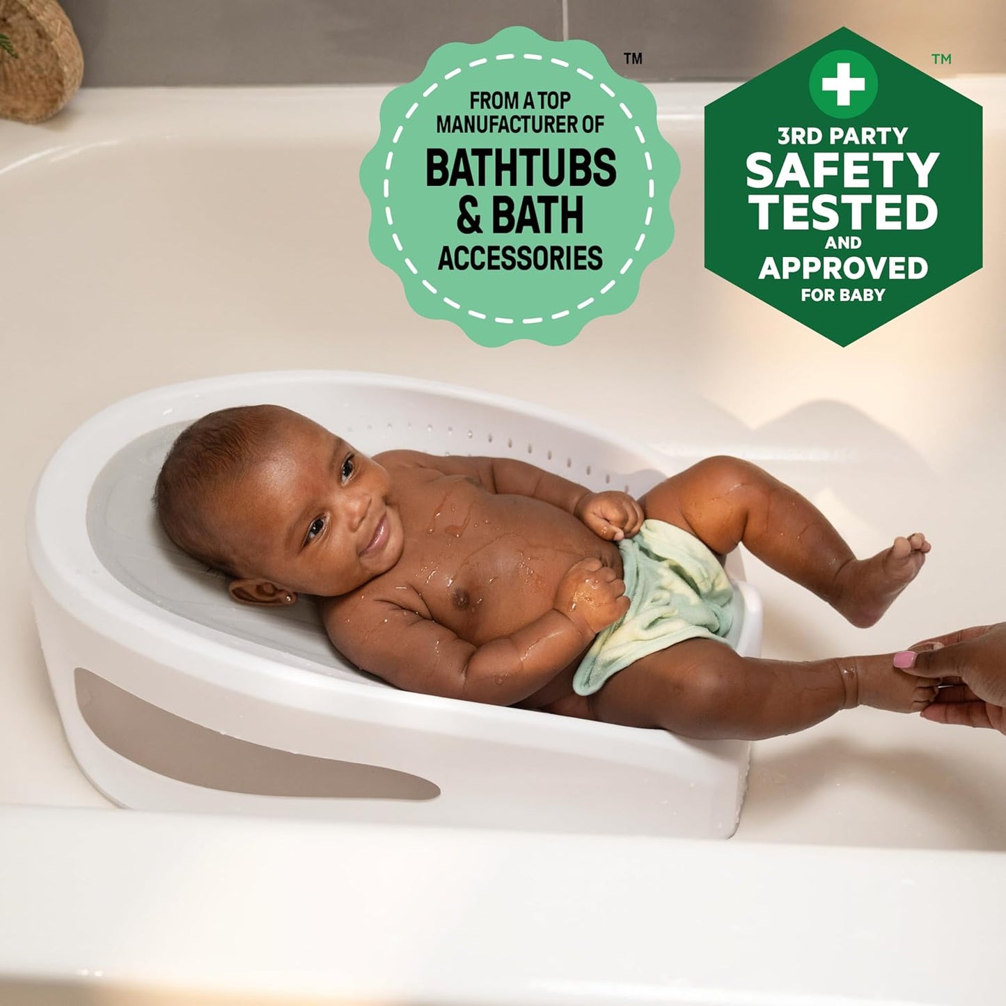 Ingenuity: ity by Ingenuity Easy Rinse Bather, 0-6 Months, Up to 20 lbs