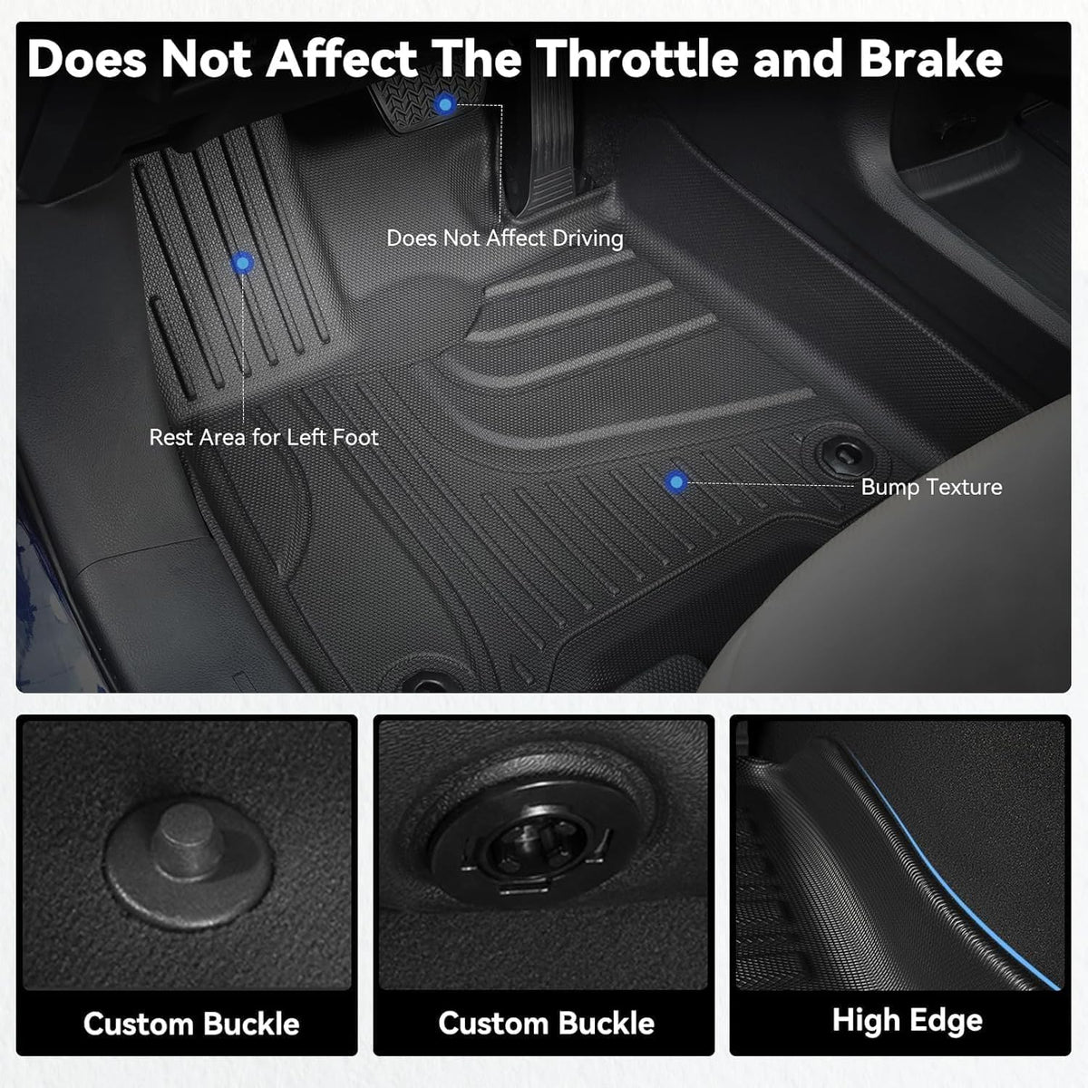 AOMSAZTO Floor Mats & Trunk Mat for 2024 2025 Chevy Equinox EV (Non Fuel),TPE All Weather Protection 2 Rows Car Floor Liners with Cargo Liner for Chevrolet Equinox EV (Non Fuel) - PuriLite