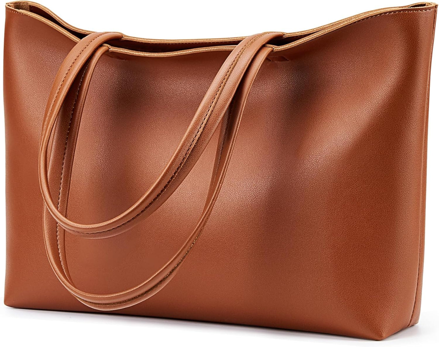 KALIDI Tote Bag Zipper Shoulder Bag Faux Leather Purses for Women Large Casual Handbag Work Dating College