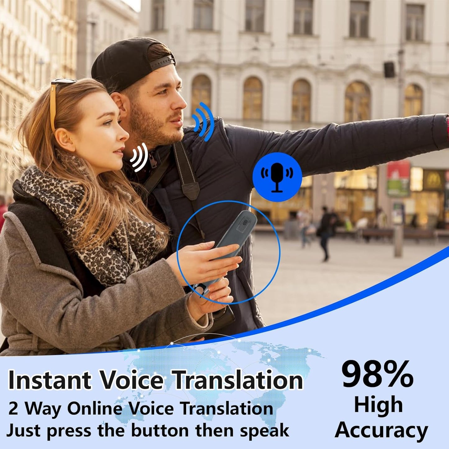 Scan Translation Pen with Camera, 142 Languages Two-Way Instant Translator Pen for Voice, Text, Photo, Offline Online Translation for Business Learning Travel, OCR Digital Reading Pen for Dyslexia