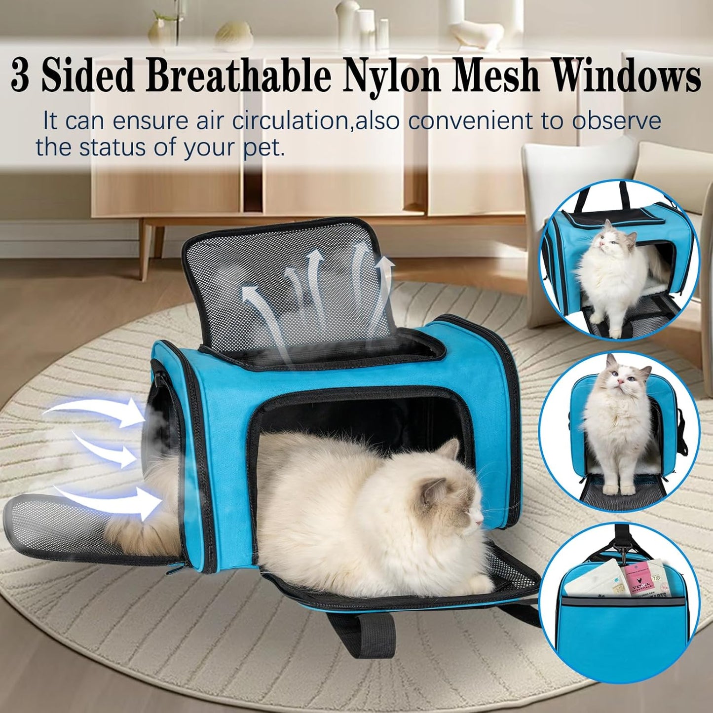 Top tasta Dog Cat Carrier Pet Carriers for Small Medium Large Cats Dogs Carrier Soft Sided Small Puppy Dog Carrier Portable Foldable Airline Approved Dog Cat Travel Carrier Grey Medium