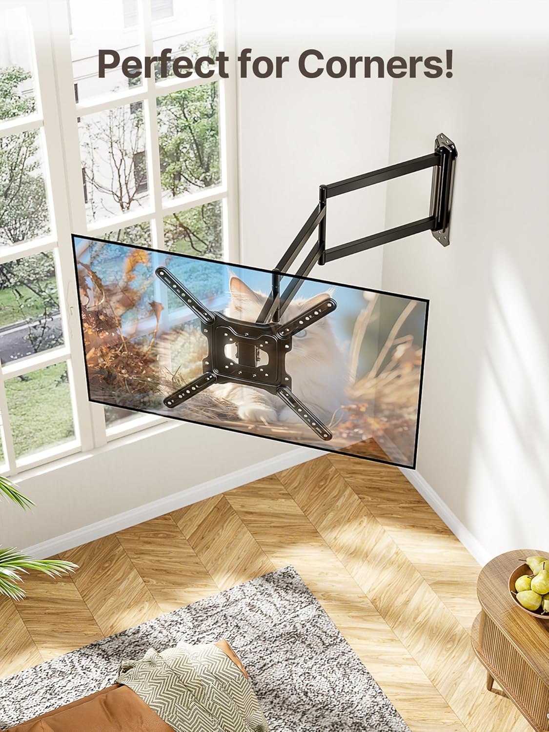 monTEK Long Arm TV Wall Mount for Most 23-65 Inch TVs, 29 Inch Long Extension TV Mount Swivel and Tilt, Full Motion Wall Mount TV Bracket Fit Max VESA 400 x 400mm, Up to 77 lbs