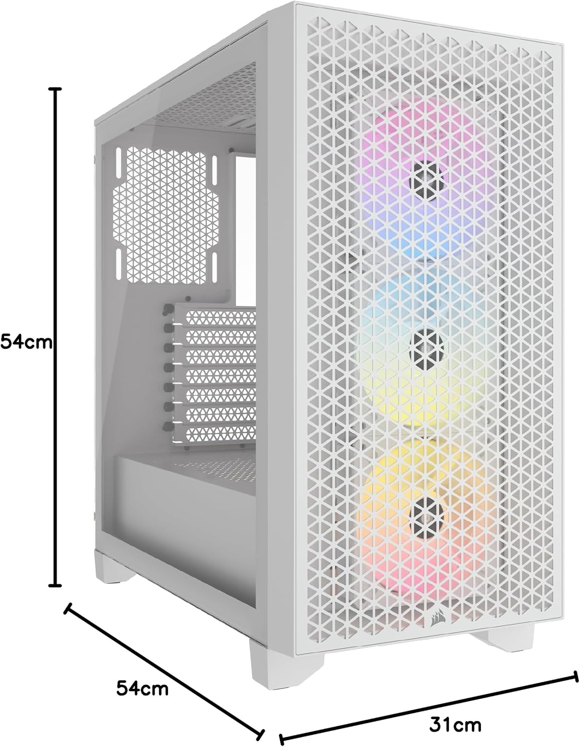 CORSAIR 3000D Airflow Mid-Tower PC Case – 2X SP120 Elite Fans – Four-Slot GPU Support – Fits up to 8X 120mm Fans – High-Airflow Design – Black