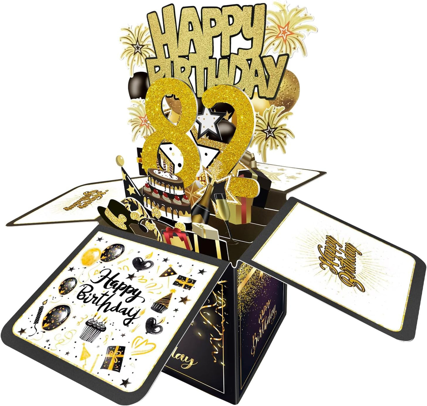 70th Birthday Card, 70th Birthday Decorations for Women Men, Happy Birthday 3D Cards for 70 Year Old Grandpa Grandma, Birthday Gift Box for Mother Dad
