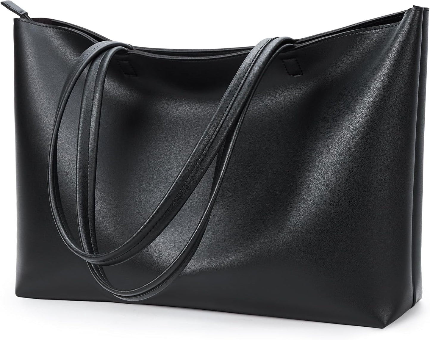 KALIDI Tote Bag Zipper Shoulder Bag Faux Leather Purses for Women Large Casual Handbag Work Dating College