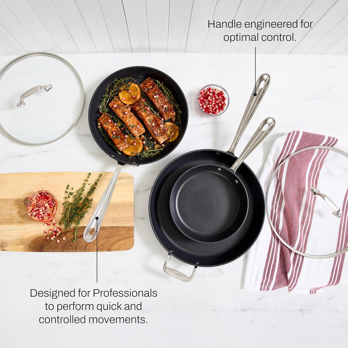 All-Clad HA1 Nonstick, 2-Piece Fry Pan Set, Induction Ready