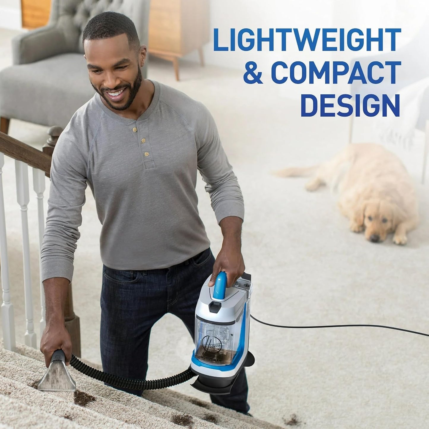 Hoover CleanSlate Carpet & Upholstery Spot Cleaner, Stain Remover, Portable, FH14000V, White