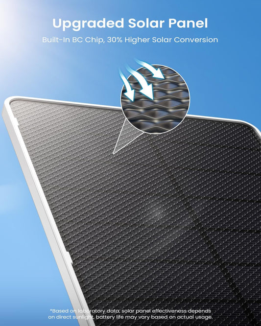 ieGeek 2K Security Cameras Wireless Outdoor, with Adjustable&Removable Solar Panel, 360°PTZ, Color Night Vision, 2.4G WiFi Camera Surveillance Exterieur, Smart Motion Sensor, Light&Siren,Work w/Alexa