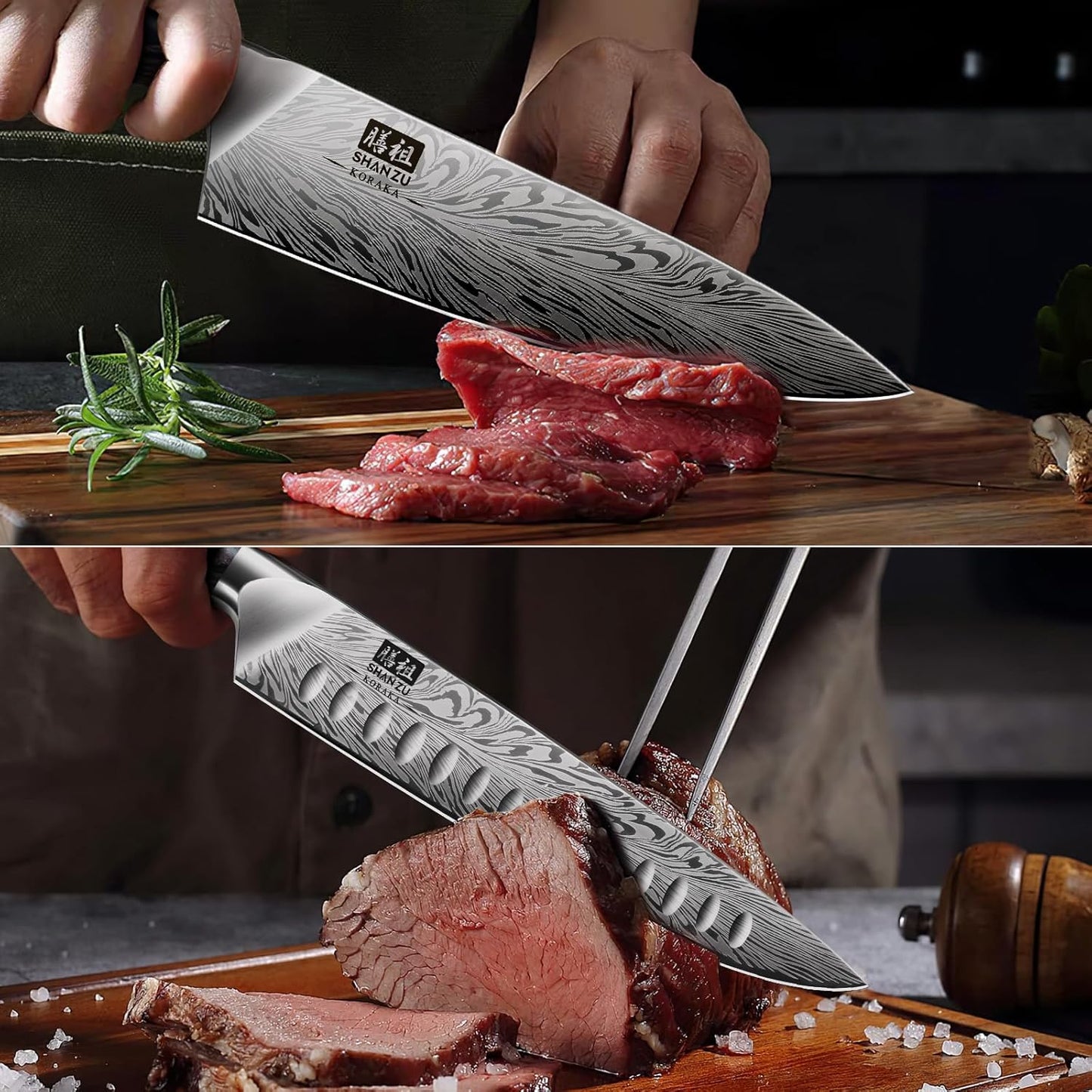 SHAN ZU Fillet Knife 7 Inch, Powder Steel Boning Knife High Carbon Japanese Filleting Knife, Ultra Sharp Deboning Knife for Meat Cutting, Fish Knife with Ergonomic Pakkawood Handle