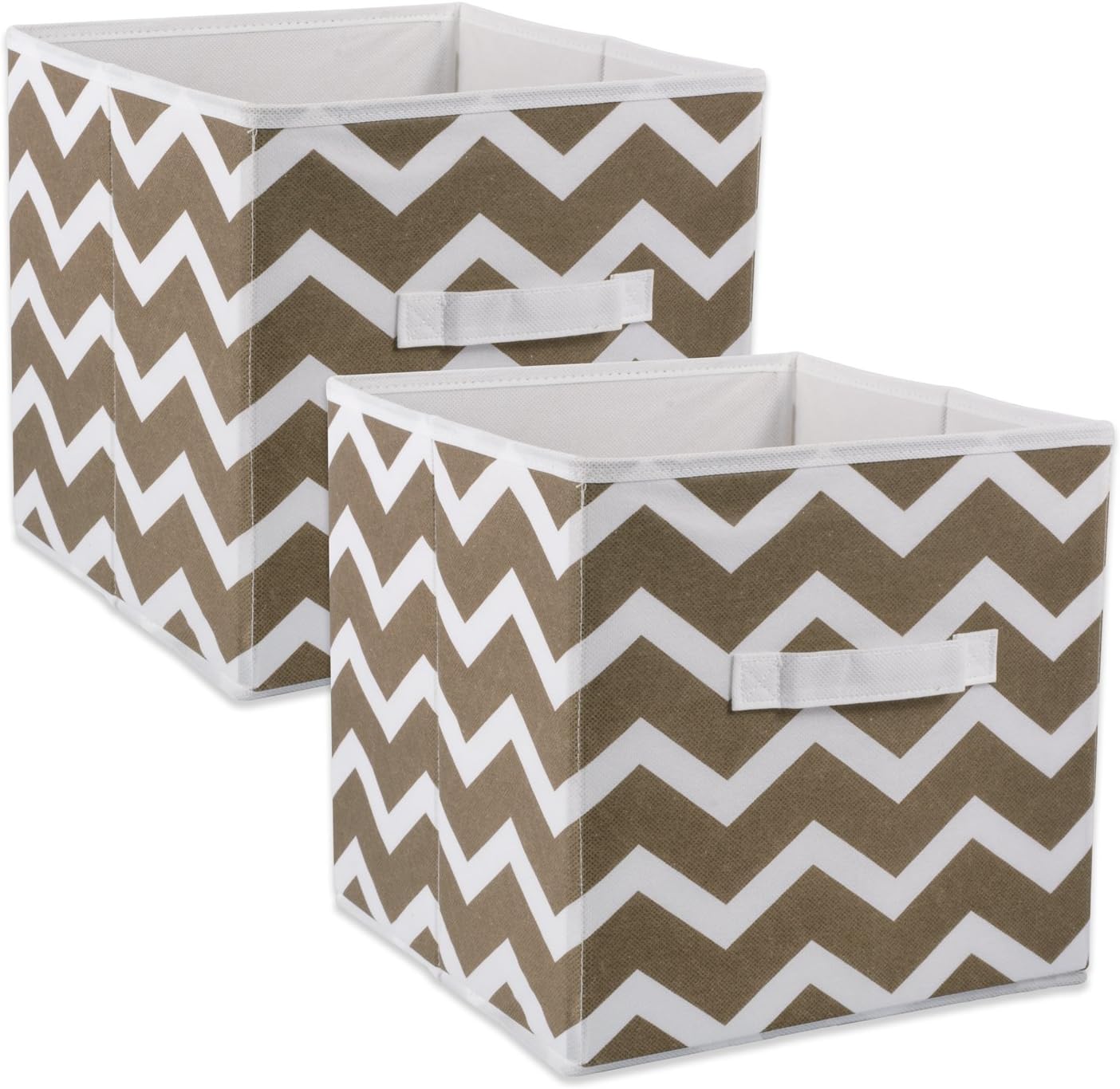 DII Foldable Fabric Storage Containers for Nurseries, Offices, Closets, Home Decor, Cube Organizers & Everyday Storage Needs, (Large - 11 x 11 x 11) Scroll Nautical Blue - Set of 2