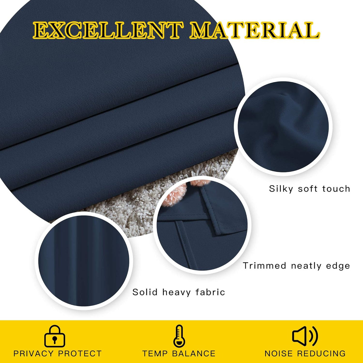NICETOWN Blackout Curtains 2 Panels for Bedroom- Thermal Insulated Grommet Blackout Curtains 63 Inches Long for Living Room/Kitchen Rideaux occultants (2 Panels, W42 x L63 -Inch,Grey) - PuriLite