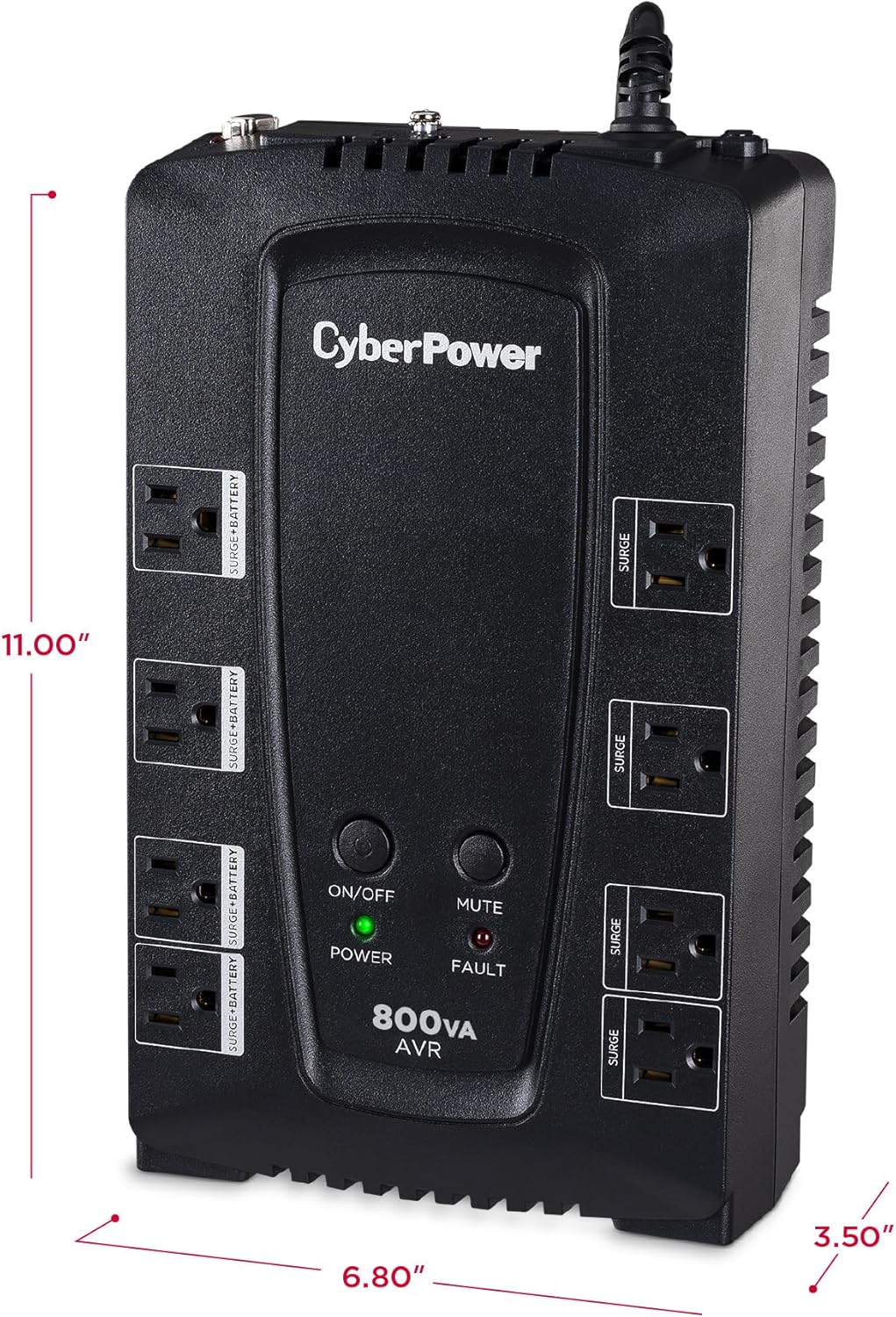 CyberPower CP685AVRG AVR UPS System, 685VA/390W, 8 Outlets, Compact