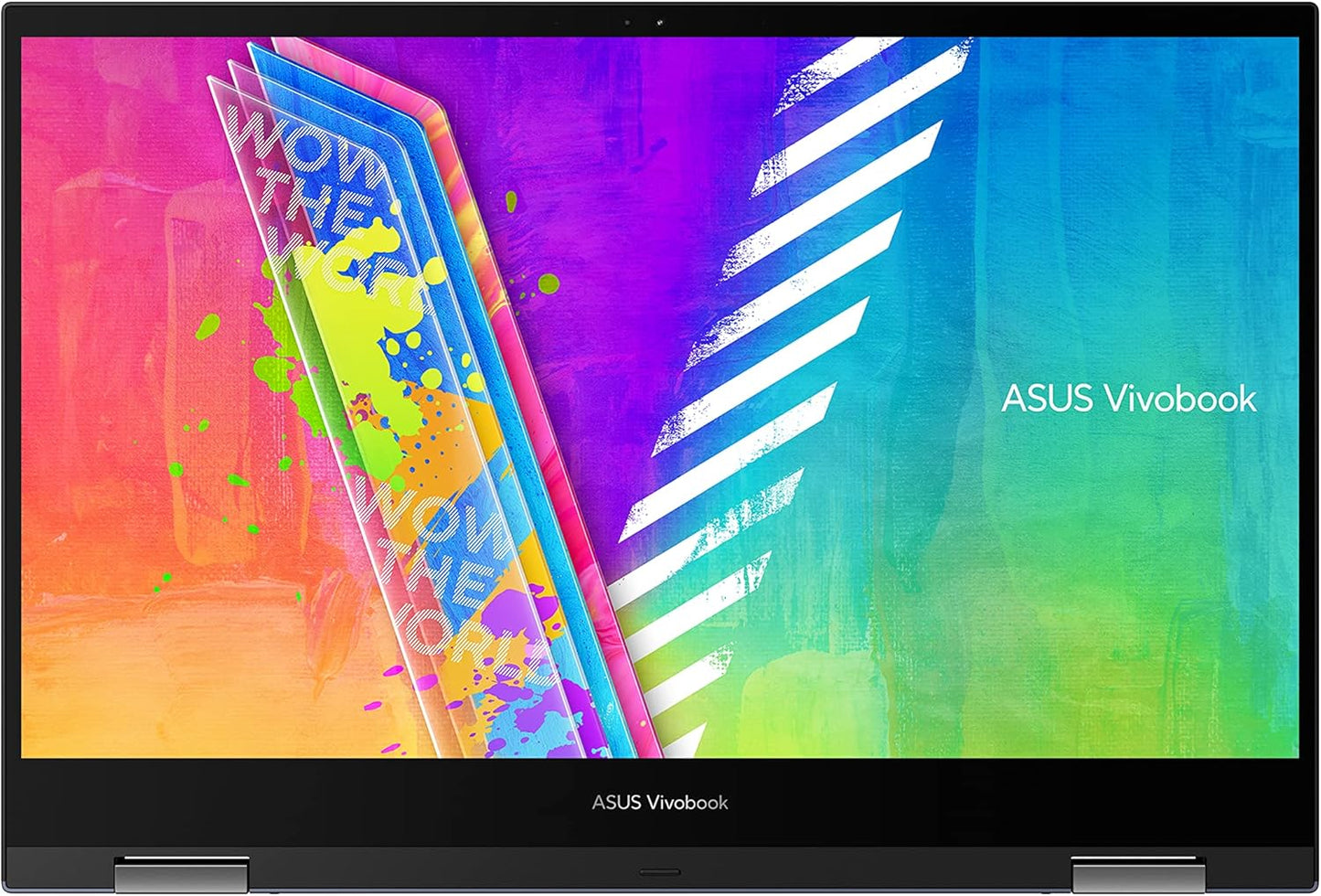 Asus VivoBook Go 14 Flip Thin and Light 2-in-1 Laptop, 14” HD Touch Display, Intel Celeron, 4GB RAM, 128GB eMMC, Windows 11 Home in S Mode + Microsoft 365 Personal 1-Year, J1401KA-AS01-CA