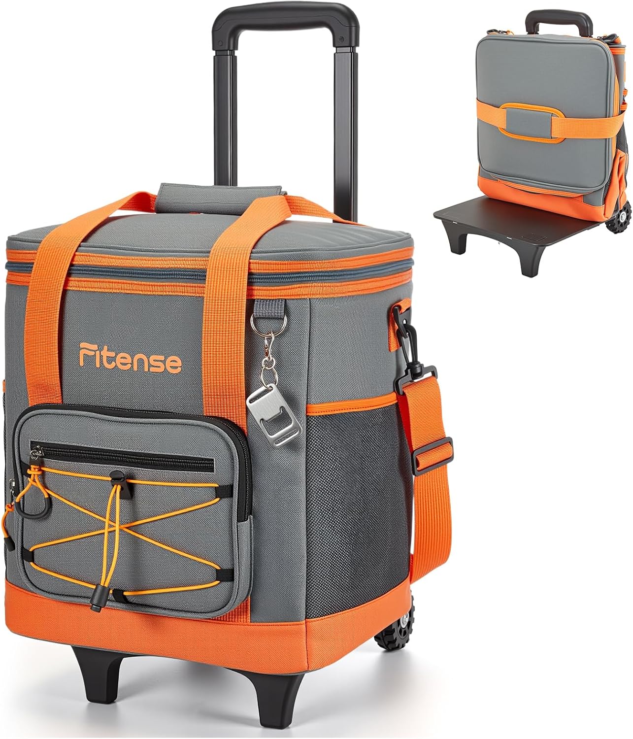 Fitense Soft Cooler Bag Insulated 50 Cans/33L, 27 Cans/20L Camping Cooler 4-Layer Leakproof, Collapsible Portable Lunch Cooler for Beach, Travel, Picnic, Grocery, Kayaking