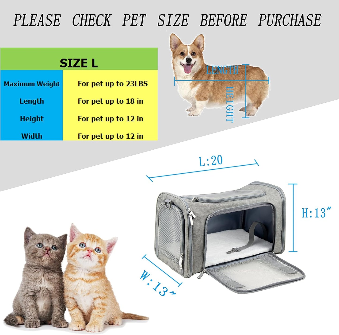 NextFri Soft Sided Carrier for Cats Dogs,TSA Airline Approved Collapsible Travel Pet Carrier (Magenta, Medium)