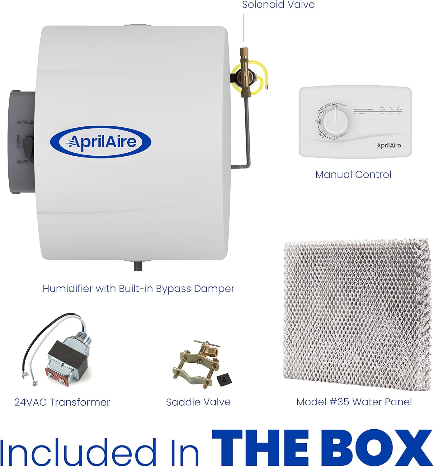 Aprilaire 600M Whole-House Humidifier with Manual Control