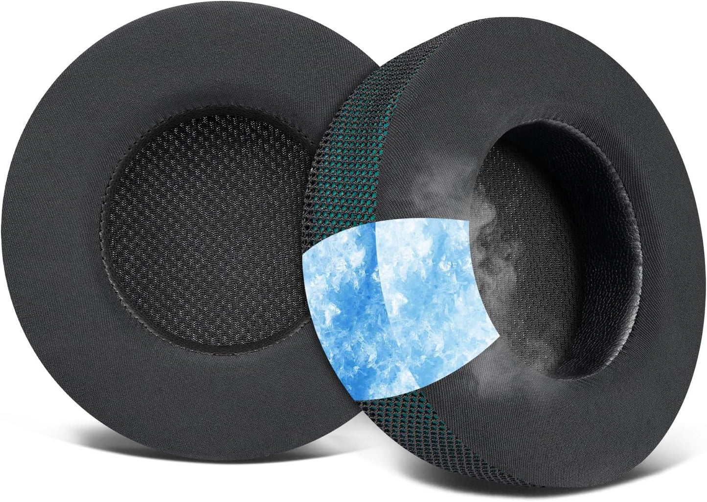 SOULWIT Cooling Gel Ear Pads Replacement for Corsair Virtuoso RGB Wireless XT SE Gaming Headset, Earpads Cushions with High-Density Noise Isolation Foam, Added Thickness - Black