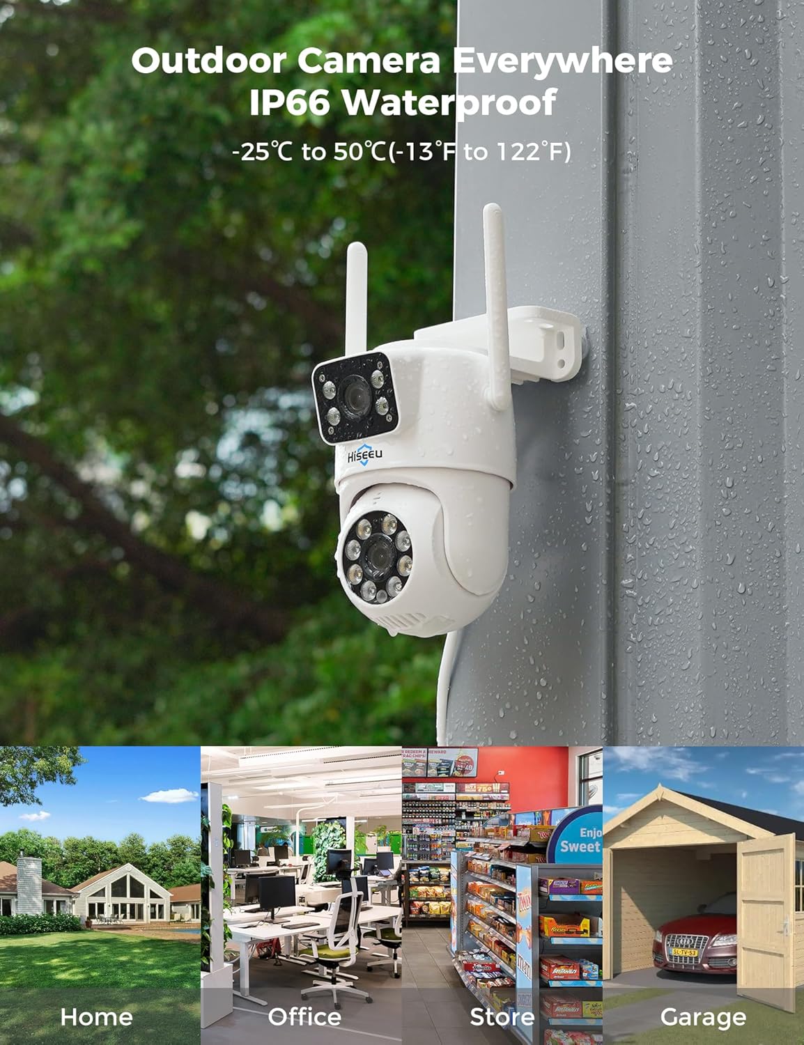 Hiseeu Wireless Security Camera System, 5G & 2.4G WiFi, Outdoor Camera for Home Security, Dual Lens, 360° Pan & Tilt, Auto Tracking, Color Night Vision, 1TB HDD No Subscription, WiFi Pro, Need Plug In