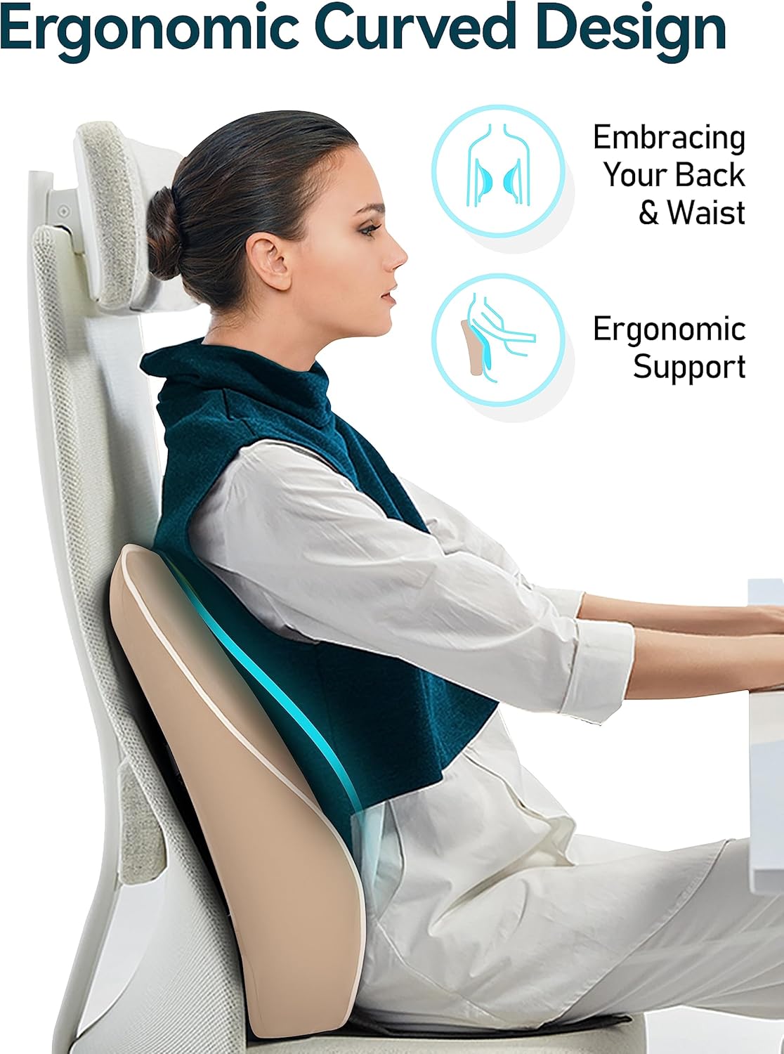 Purilite Select Ergonomic Lumbar Support Cushion