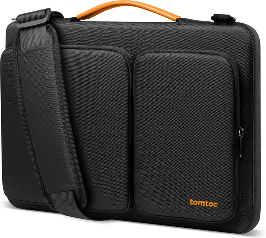 tomtoc 360 Protective Laptop Shoulder Bag for 16-inch MacBook Pro M4/M3/M2/M1 Pro/Max A3403 A3186 A2991 A2485 2024-2019, Water-resistant Sleeve for Dell XPS 15 Surface Book 3 The New Razer Blade 16 - PuriLite