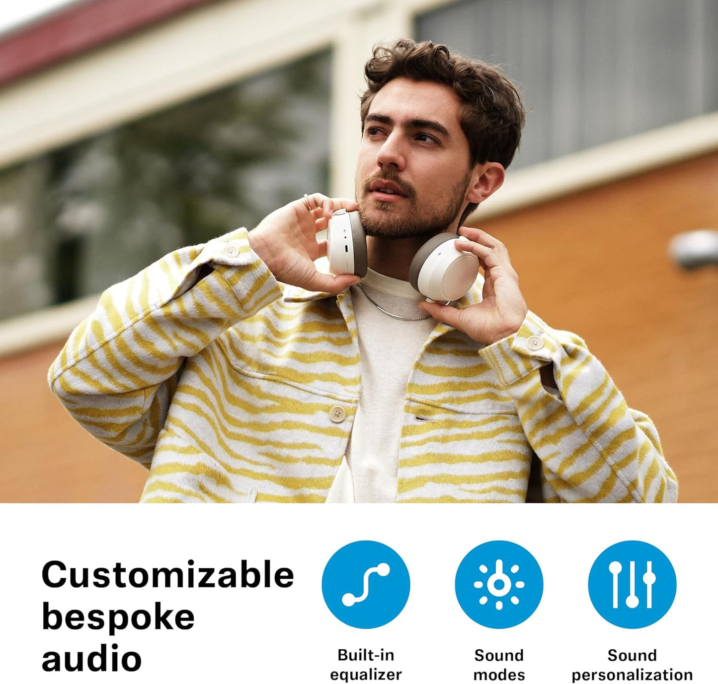 Sennheiser Momentum 4 Wireless Headphones, Bluetooth for Crystal-Clear Calls w/Adaptive Noise Cancellation, 60h Battery Life, Customizable Sound & Lightweight Folding Design, Black/Copper