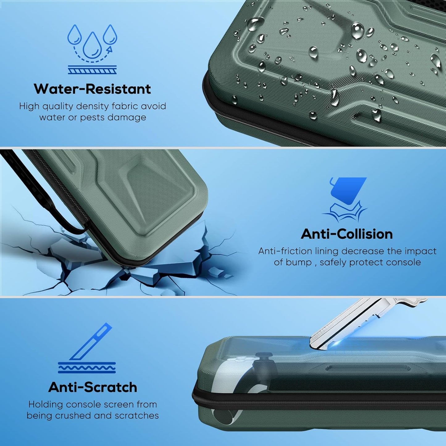 FYOUNG Carrying Case Accessories for PlayStation Portal, Full Protection Bundle with Tempered Glass Screen Protector, Protective Cover, Hard Shell Portable Travel Bag for PS5 Portal Remote Player