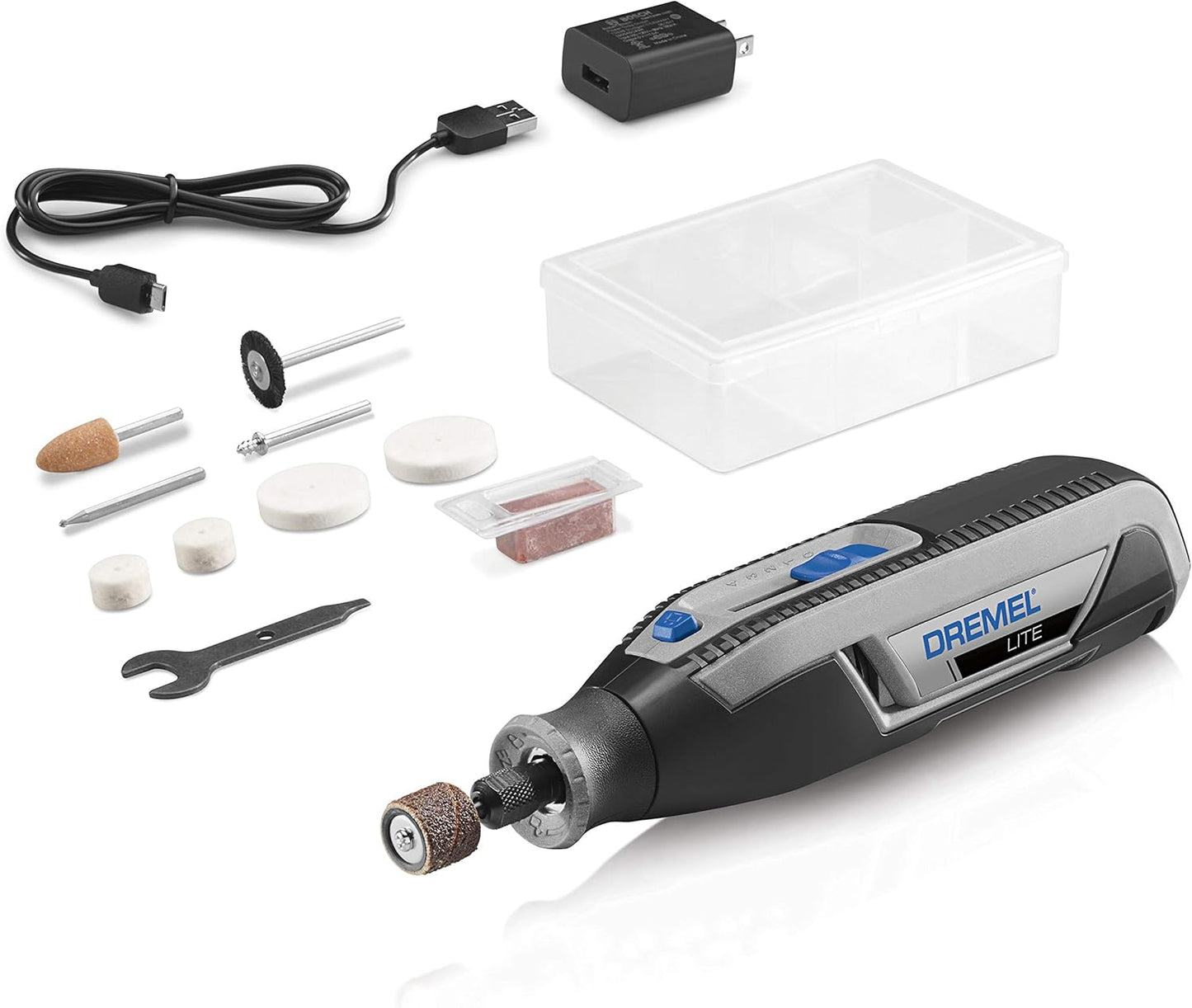 Dremel Lite 7760 N/10 4V Li-Ion Cordless Rotary Tool Variable Speed Multi-Purpose Rotary Tool Kit, USB Charging, Easy Accessory Changes - Perfect for Light-Duty DIY & Crafting