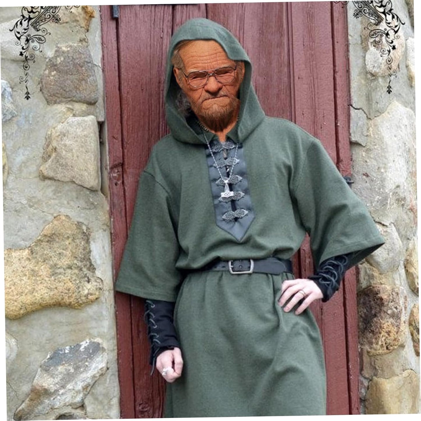Old Man Mask, Realistic Breathable Latex Mask, Scary Halloween Props for Party, Costume, Cosplay, Masquerade, Realistic